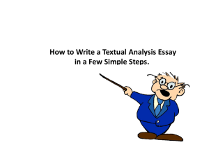 Textual Analysis