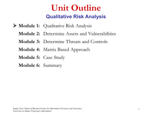 Unit Outline Qualitative Risk Analysis