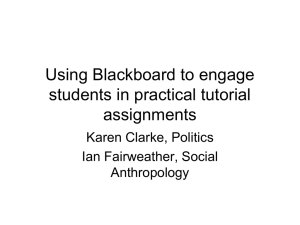 Using Blackboard to engage students in practical tutorial assignments