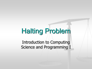 Halting Problem - Computing Science