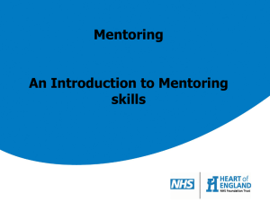 An Intorduction to Mentoring Skills
