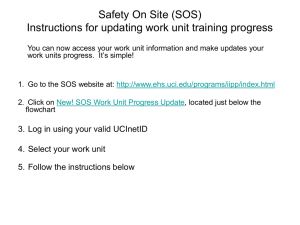 How to update SOS Work Unit Progress
