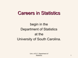 Statisticians Rule! - Department of Statistics