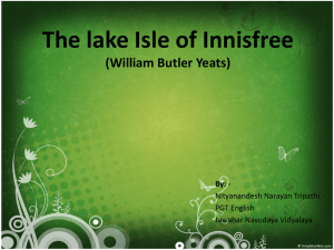 The lake Isle of Innisfree (William Butler Yeats)
