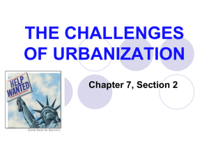 Chap 7, Sect 2 Urbanization