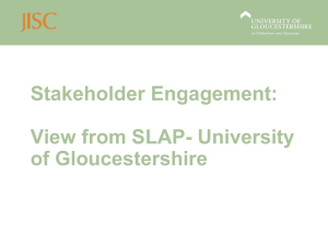 Stakeholder Engagement - University of Gloucestershire