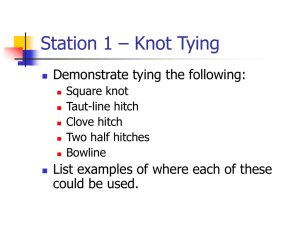 Station 1 – Knot Tying