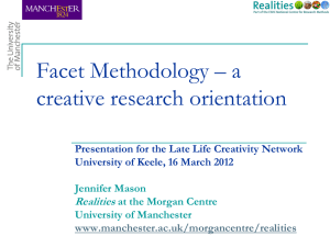 Facet Methodology – a creative research orientation