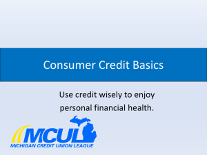 Consumer Credit Basics
