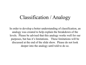 classification analogy