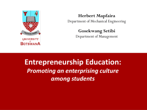 Promoting an Enterprising Culture among Students - FES