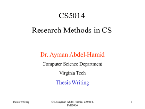 Thesis Writing - People