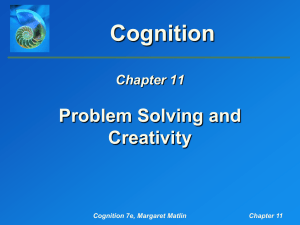 Matlin, Cognition, 7e, Chapter 11: Problem Solving and Creativity