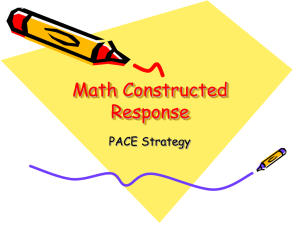Math Constructed Response