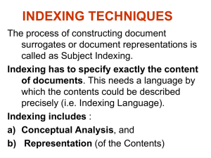 Types of Indexing Techniques