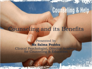 Counselling and its Benefits - Tata Interactive Learning Forum