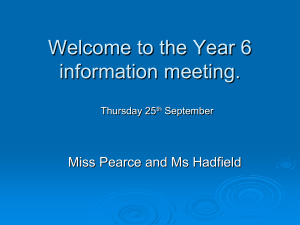 the Y6 SATs information evening powerpoint.