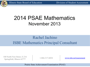2014 PSAE Mathematics - Illinois State Board of Education