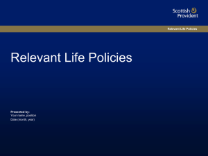 Relevant life policies