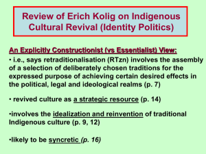 Review of Erich Kolig on Indigenous Cultural Revival (Identity Politics)