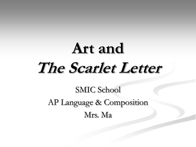 Art And The Scarlet Letter