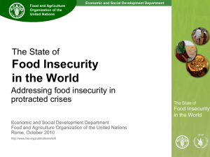 Food Insecurity in the World