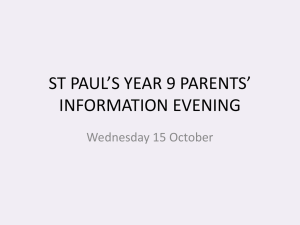PowerPoint - St Paul`s Catholic School
