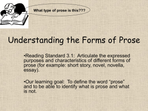 Understanding the Forms of Prose Chapter 5