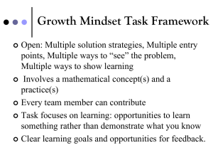 Growth Mindset Task Framework Presentation