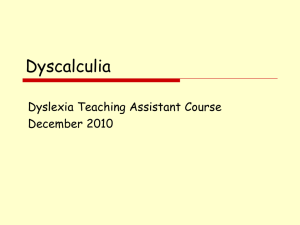 Dyscalculia - Education Effectiveness Service