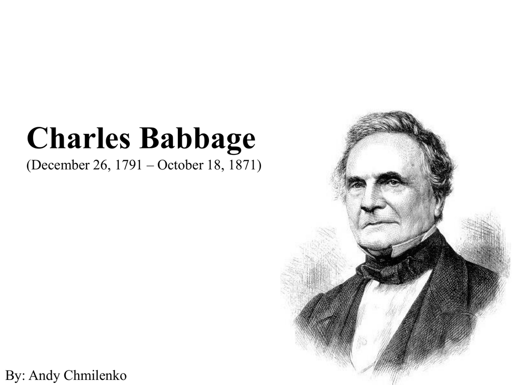 biography of charles babbage in english