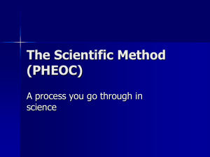 The Scientific Method (PHEOC)