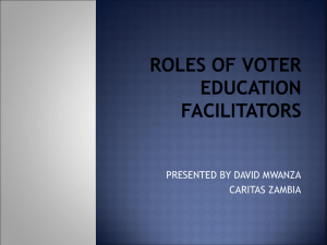 roles of voter education facilitators