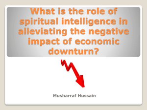 What is the role of spiritual intelligence in alleviating the negative