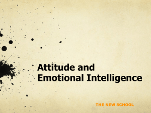 Attitude and Emotional Intelligence