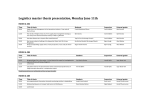 Program for Master`s thesis presentation June 11-12 th