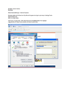 Säkerhetsinställningar i Internet Explorer 7