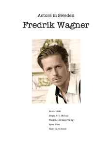 Fredrik Wagner - Actors in Sweden