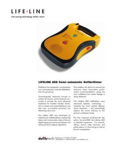 Lifeline AED Spec Sheet