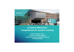 Inclusive Education: competences for teacher training