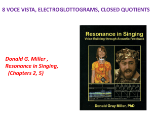 8 voce vista, electroglottograms, closed quotients
