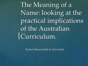 Approaches to the Australian Curriculum in Year 8 English.