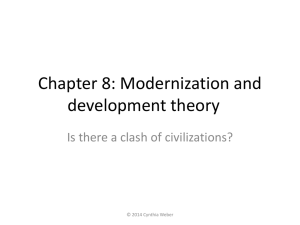 Chapter 8: Modernization and development theory