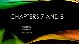 Chapters 7 and 8