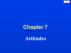 Chapter 7: Attitudes