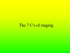 The 7 C`s of staging