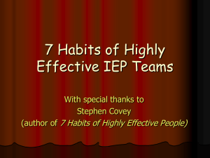 7 Habits of Highly Effective IEP Teams