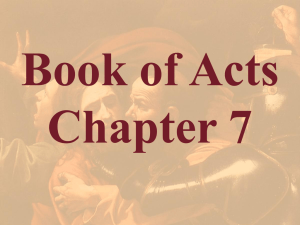 Acts Chapter 7 - Bible Study Resource Center
