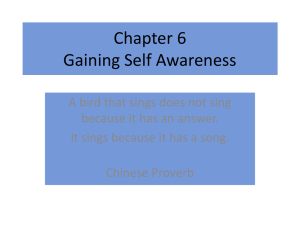 Chapter 6 Gaining Self Awareness