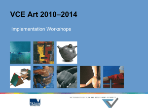 VCE Art 2010–2014 - Victorian Curriculum and Assessment Authority